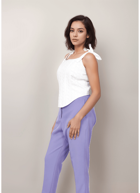 White Broderie Anglaise Corset Top