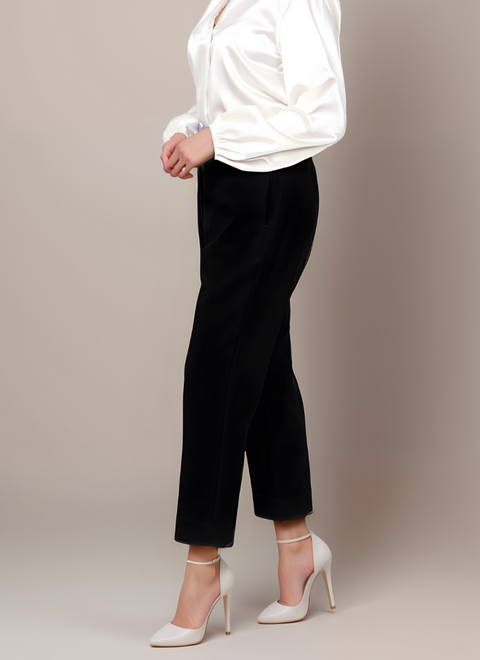Classic Tapered Black Trousers