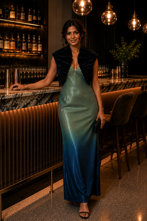 OCEAN GLOW PARTY DRESS