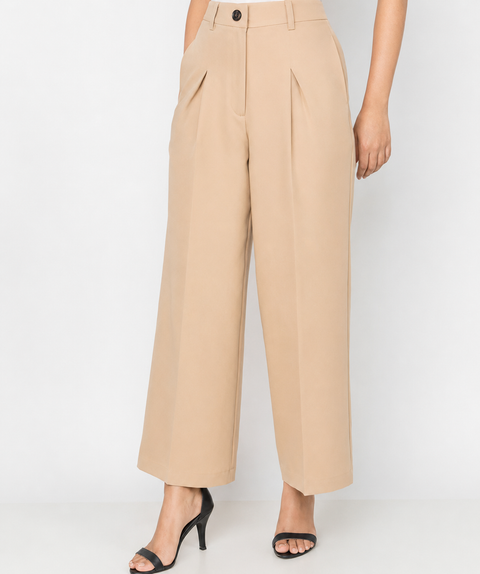 Beige Classic Narrow Formal Trouser