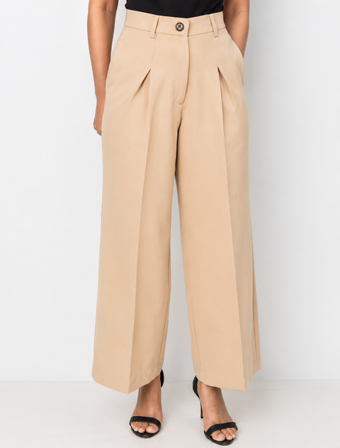 Beige Classic Narrow Formal Trouser