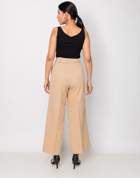 Beige Classic Narrow Formal Trouser