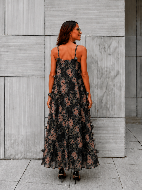 BLACK FLORAL DRESS