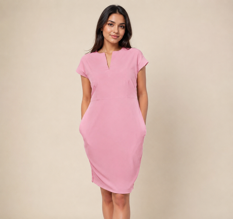 Blush Pink Straight Fit Dress