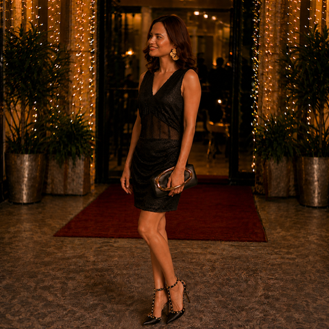 BLACK SHIMMER DRESS