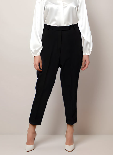 Classic Tapered Black Trousers