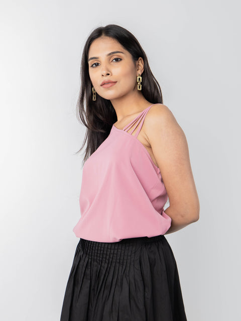 PINK STRAPY TOP