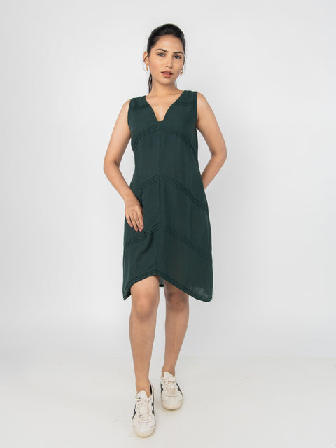 Green Linen Dress