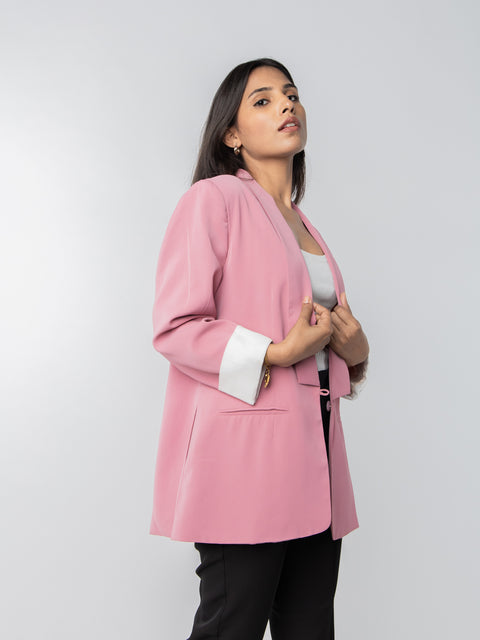 BLUSH PINK LIGHTWEIGHT JACKET