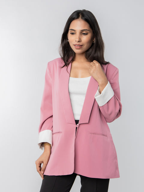 BLUSH PINK LIGHTWEIGHT JACKET