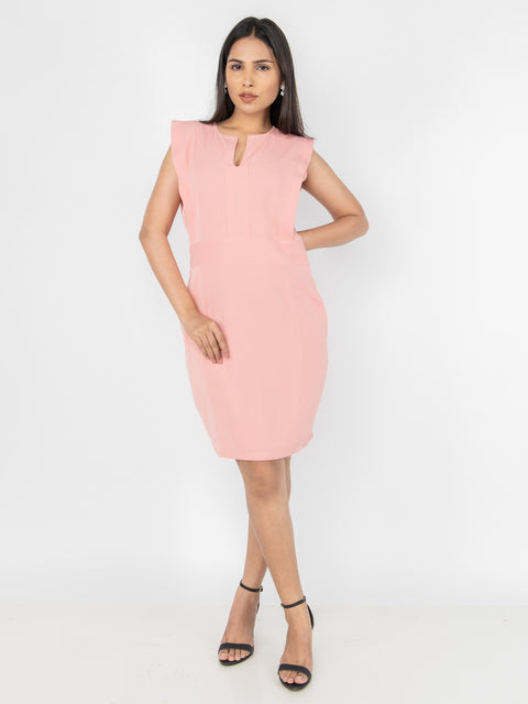 PEACH STRAIGHT FIT DRESS