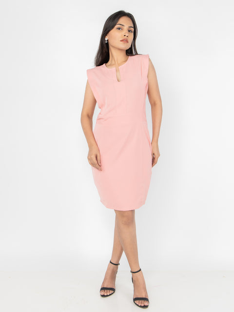 PEACH STRAIGHT FIT DRESS