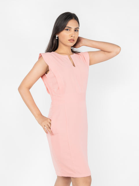 PEACH STRAIGHT FIT DRESS