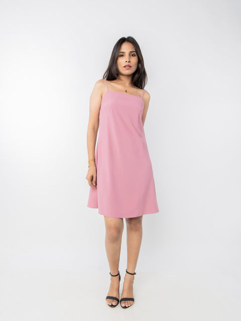 PINK BACKLESS DRESS