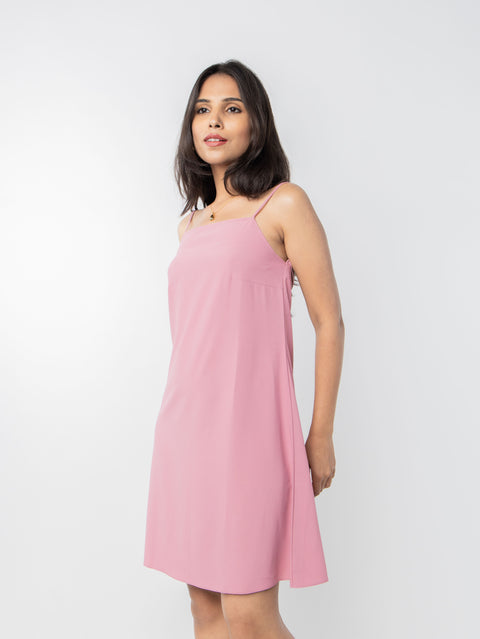PINK BACKLESS DRESS