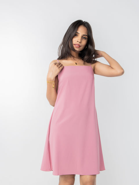PINK BACKLESS DRESS