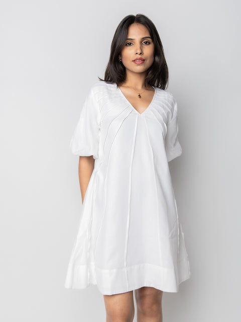 WHITE A-LINE DRESS
