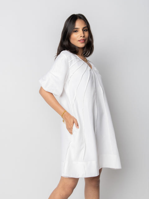 WHITE A-LINE DRESS