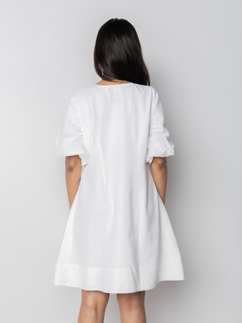 WHITE A-LINE DRESS