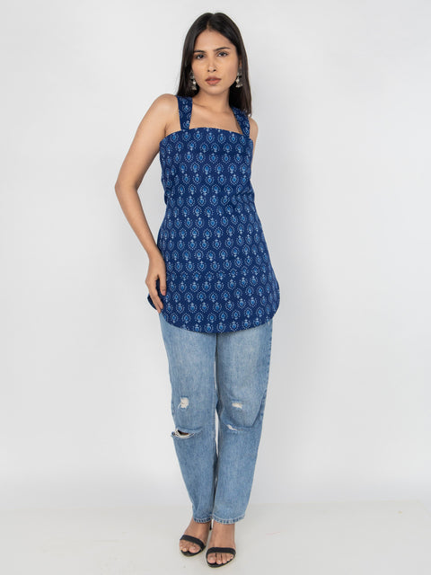 INDIGO  BLOCK PRINT KURTI