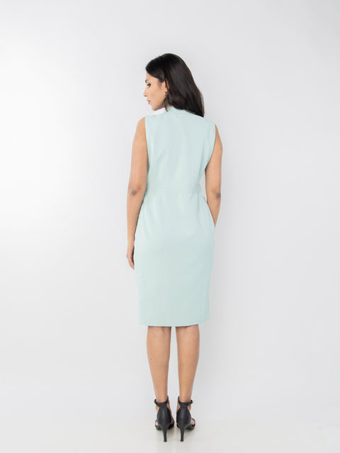 MINT GREEN OVERLAP DRESS