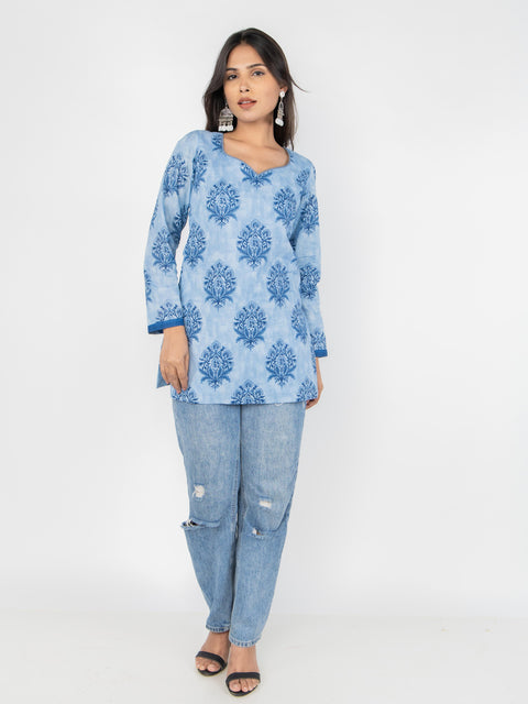 BLUE MOTIF KURTI