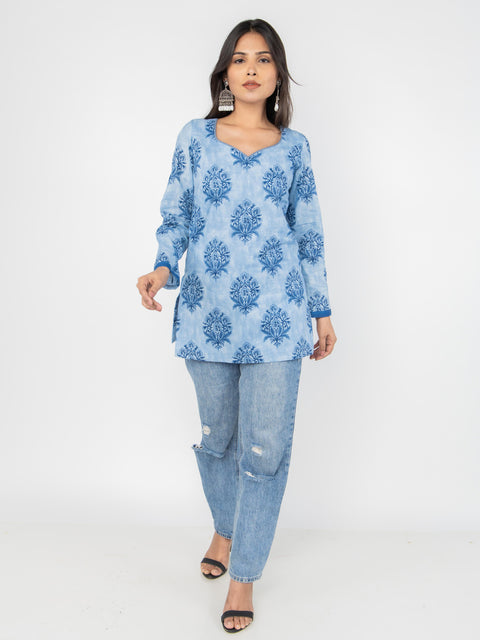 BLUE MOTIF KURTI