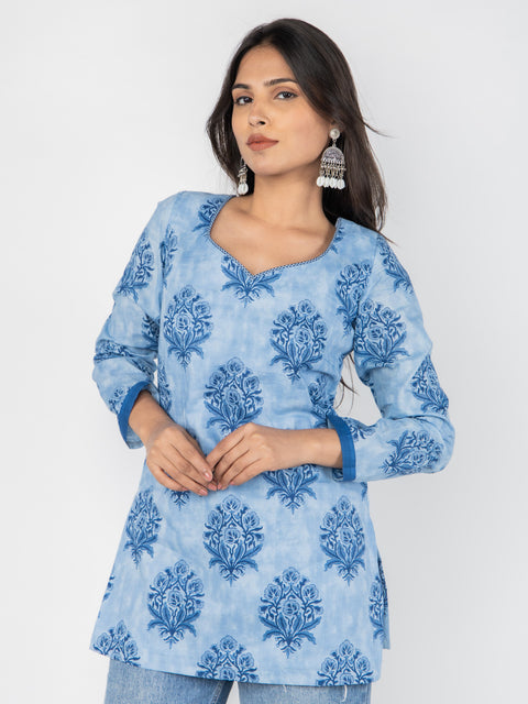 BLUE MOTIF KURTI