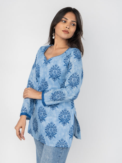 BLUE MOTIF KURTI