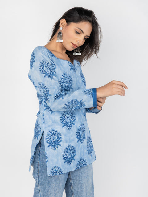 BLUE MOTIF KURTI