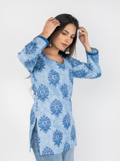 BLUE MOTIF KURTI