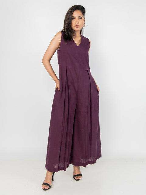 WINE FLUID JUMPSUIT