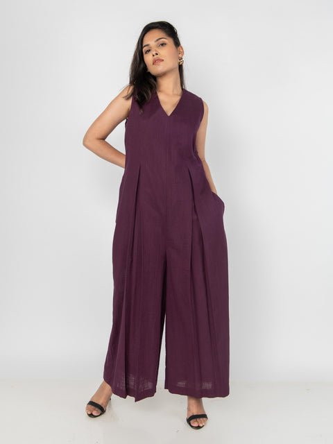 WINE FLUID JUMPSUIT