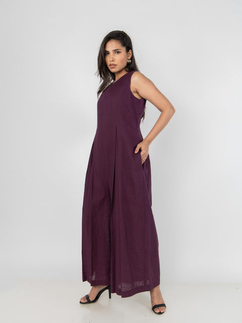 WINE FLUID JUMPSUIT