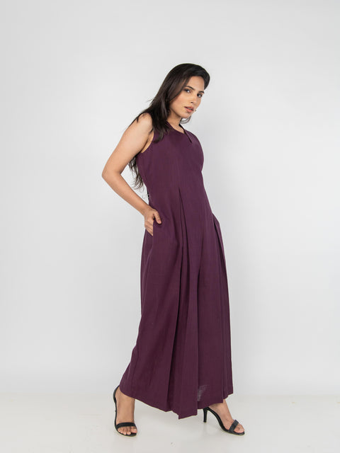 WINE FLUID JUMPSUIT