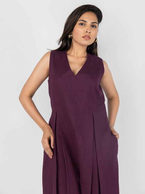 WINE FLUID JUMPSUIT