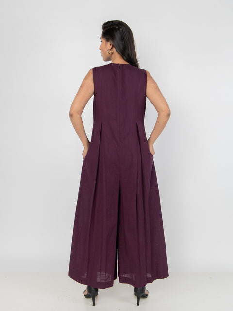 WINE FLUID JUMPSUIT