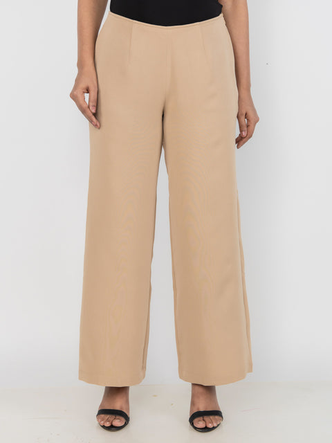 STRAIGHT SEAMLESS BEIGE PANTS