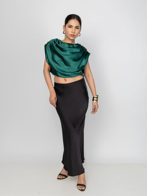 EMERALD CASCADE DRAPE TOP