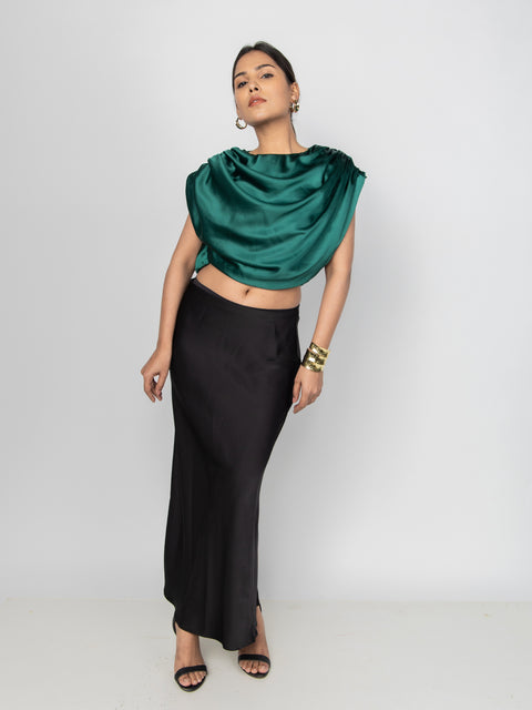 EMERALD CASCADE DRAPE TOP