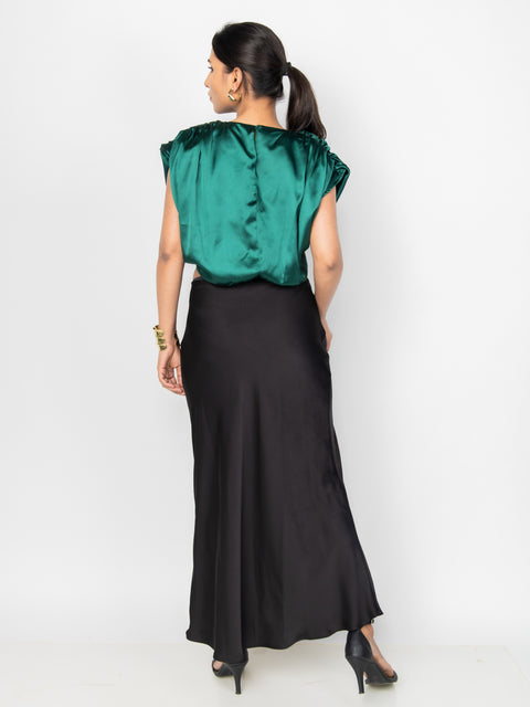 EMERALD CASCADE DRAPE TOP