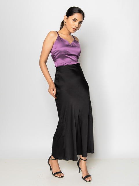 PLUM SATIN CAMI TOP