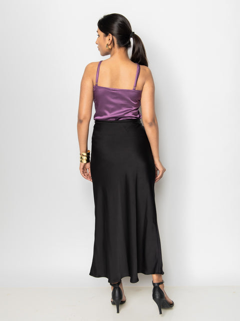 PLUM SATIN CAMI TOP