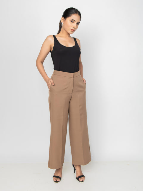 BROWN WIDE LEG PANTS