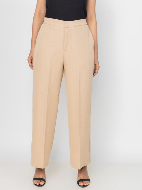 WIDE LEG BEIGE PANTS