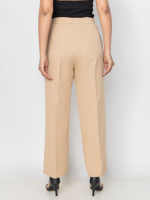 WIDE LEG BEIGE PANTS