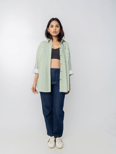 STRIPED GREEN SHIRT
