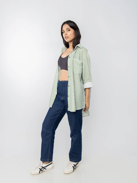 STRIPED GREEN SHIRT