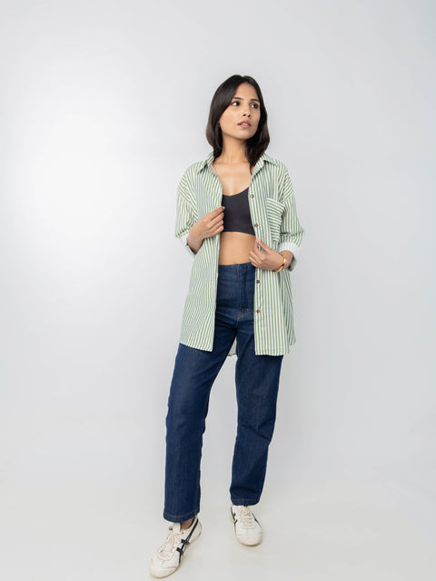 STRIPED GREEN SHIRT
