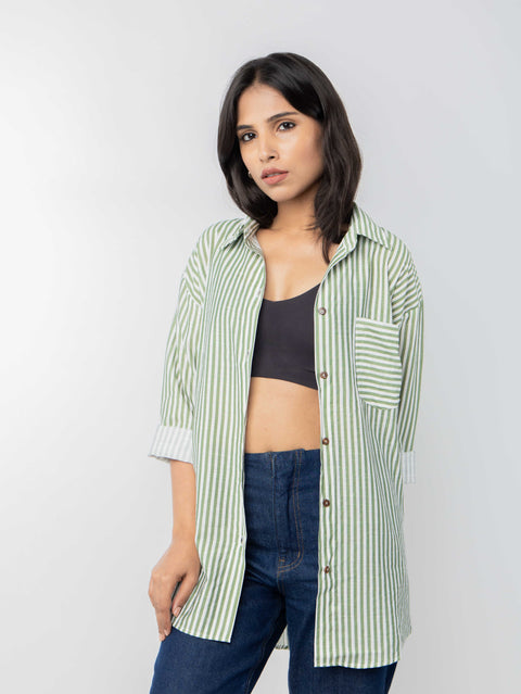 STRIPED GREEN SHIRT